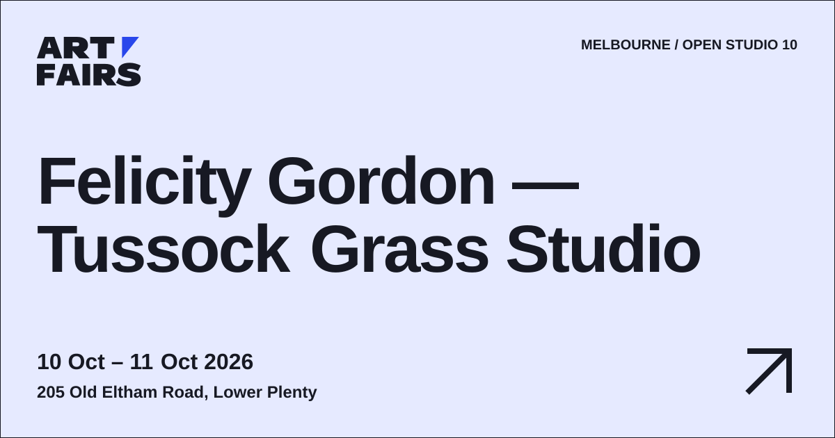 Felicity Gordon — Tussock Grass Studio: open studio, 10 Oct – 11 Oct 2026, Lower Plenty