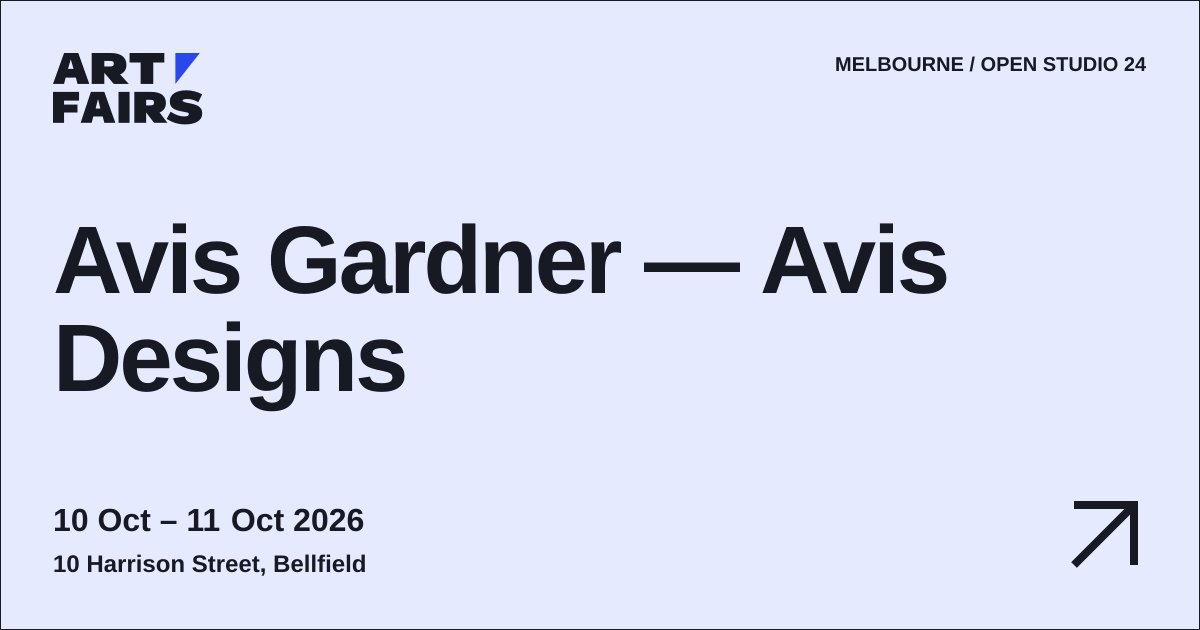 Avis Gardner — Avis Designs: open studio, 10 Oct – 11 Oct 2026, Bellfield