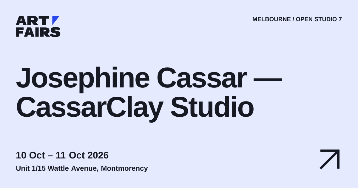 Josephine Cassar — CassarClay Studio: open studio, 10 Oct – 11 Oct 2026, Montmorency