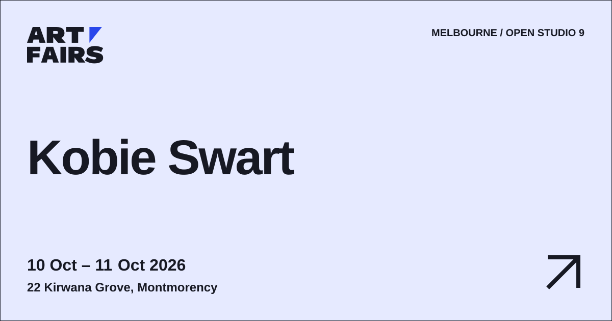 Kobie Swart: open studio, 10 Oct – 11 Oct 2026, Montmorency