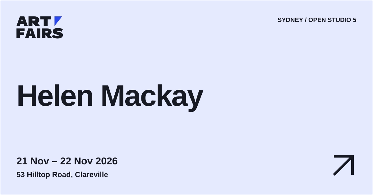 Helen Mackay: open studio, 21 Nov – 22 Nov 2026, Clareville