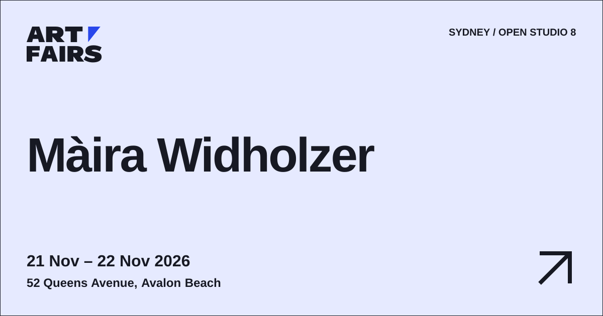 Màira Widholzer: open studio, 21 Nov – 22 Nov 2026, Avalon Beach